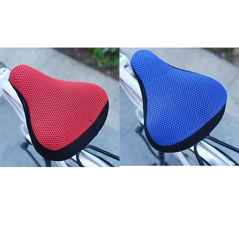 1-6Pcs Bicycle Saddle 3D Soft Bike Seat Cover Cycling Silicone Seat Cushion Cycling Breathable Saddle Comfortable Bicycle Bike