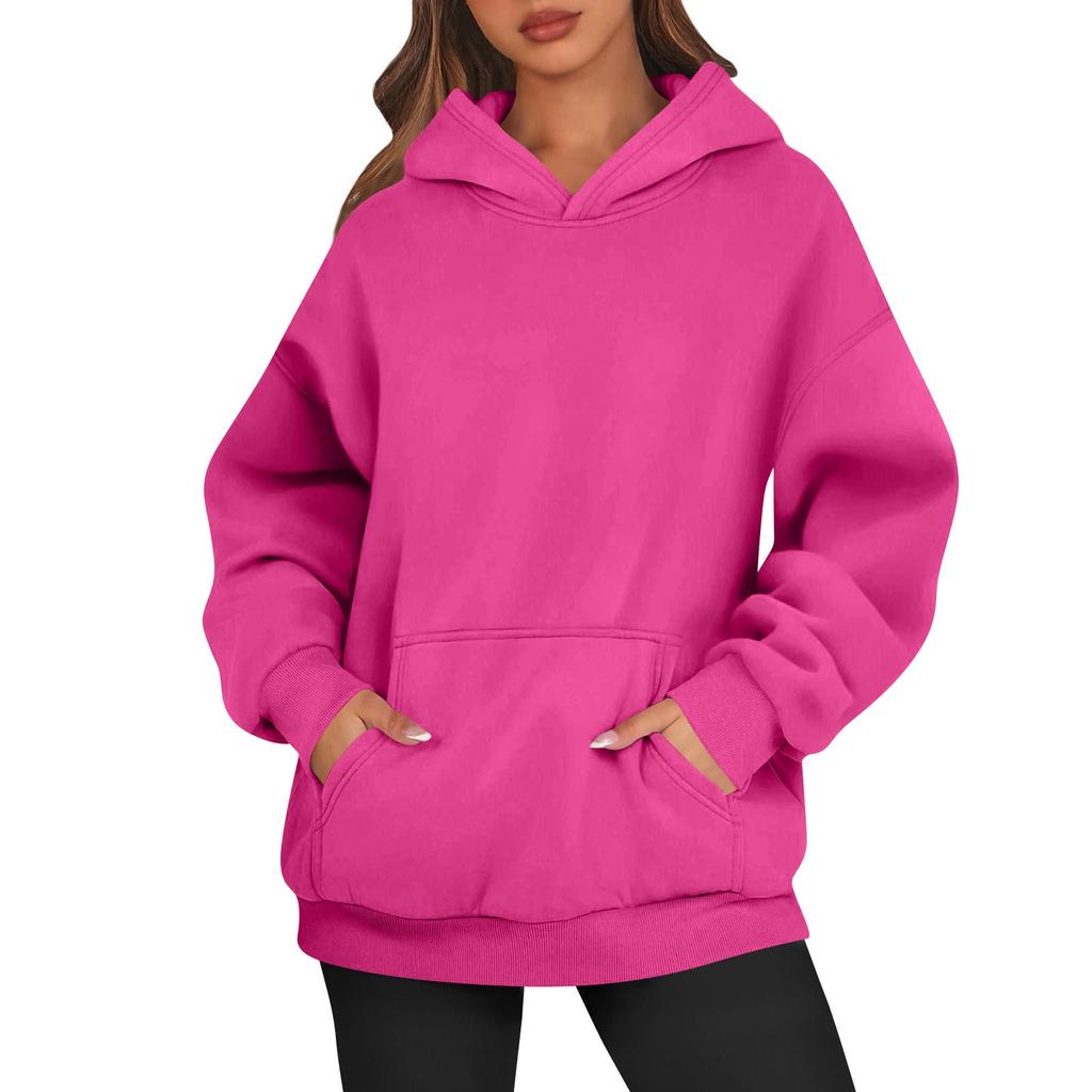 Womens Oversized Sweatshirts Fleece Hoodies Long Sleeve Shirts Pullover Fall Clothes With Pocket