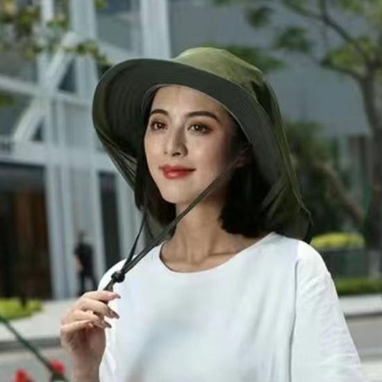 Шляпа с москитной сеткой, солнцезащитная шляпа-ведро со скрытой сеткой, складная защитная сетка от мух для рыбалки на открытом воздухе, пешего туризма