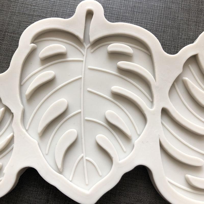 3D Monstera Черепаха Листья Силиконовая форма для торта, помадка, шоколадные конфеты, кекс, украшения своими руками, инструменты