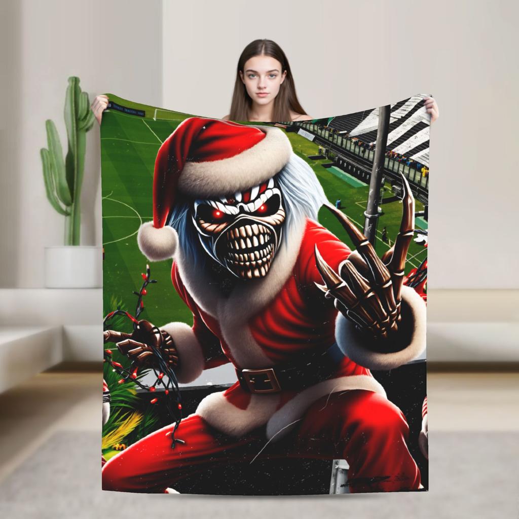 Merry Christmas Blanket I-Iron M-Maidens Tour 2025 Super Soft Plush Throw Blanket For Outdoor Flannel Bedspread Bed Cover