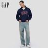 Gap Unisex Logo Fleece Half-Zip Stand Collar Sweatshirt