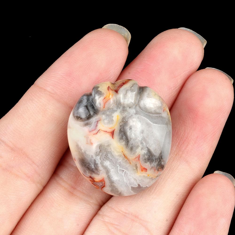 Lovely Ornaments Natural Stone Little Girl's Foot Decorative Ornament Lucky Gift Spiritual Jewelry Size 25x23mm