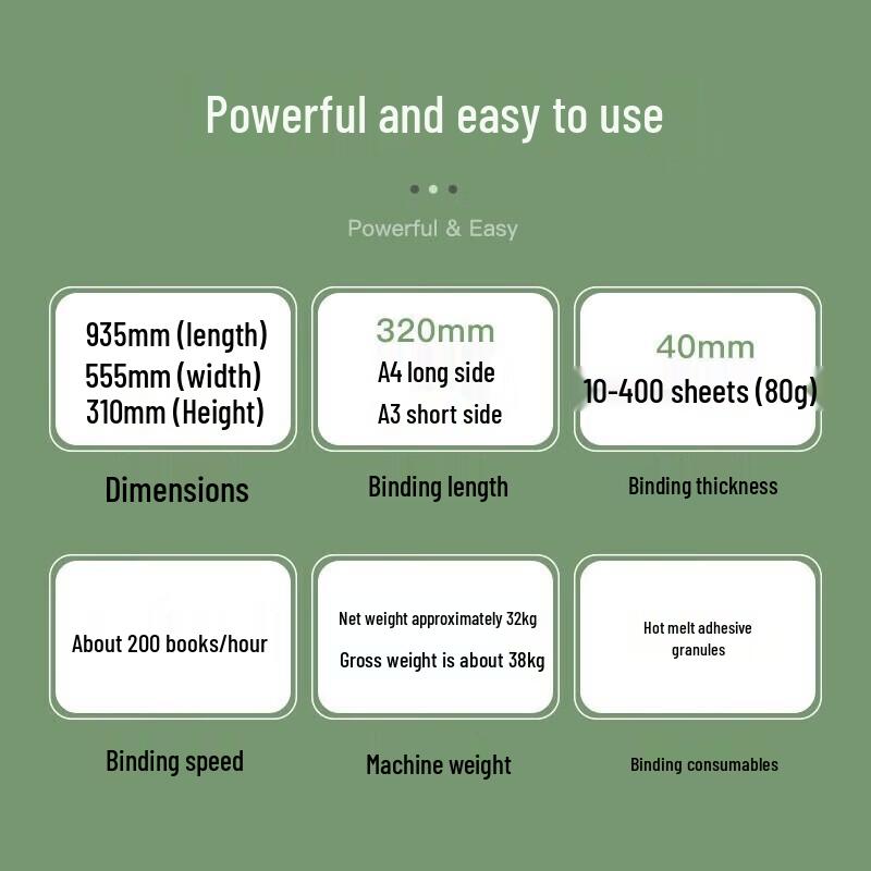GEPAD Automatic Wireless Perfect Binding Machine CN plug (adapter included)