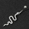 Сексуальный пирсинг пупка из нержавеющей стали, модное кольцо-змея для живота для женщин, украшение для тела