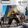 1Pc Chicago Fire Print Flannel Blanket, High quality Comfortable for All Seasons, Home Decor, Warmth and Comfort, Perfect for Christmas Gifts