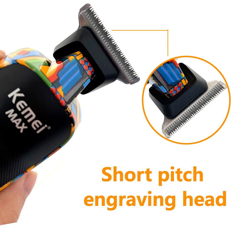 Kemei KM-MAX5090 Electric Hair Clipper Multifunctional Home Hair Trimmer Printing Graffiti Razor USB Men's Electric Shaver