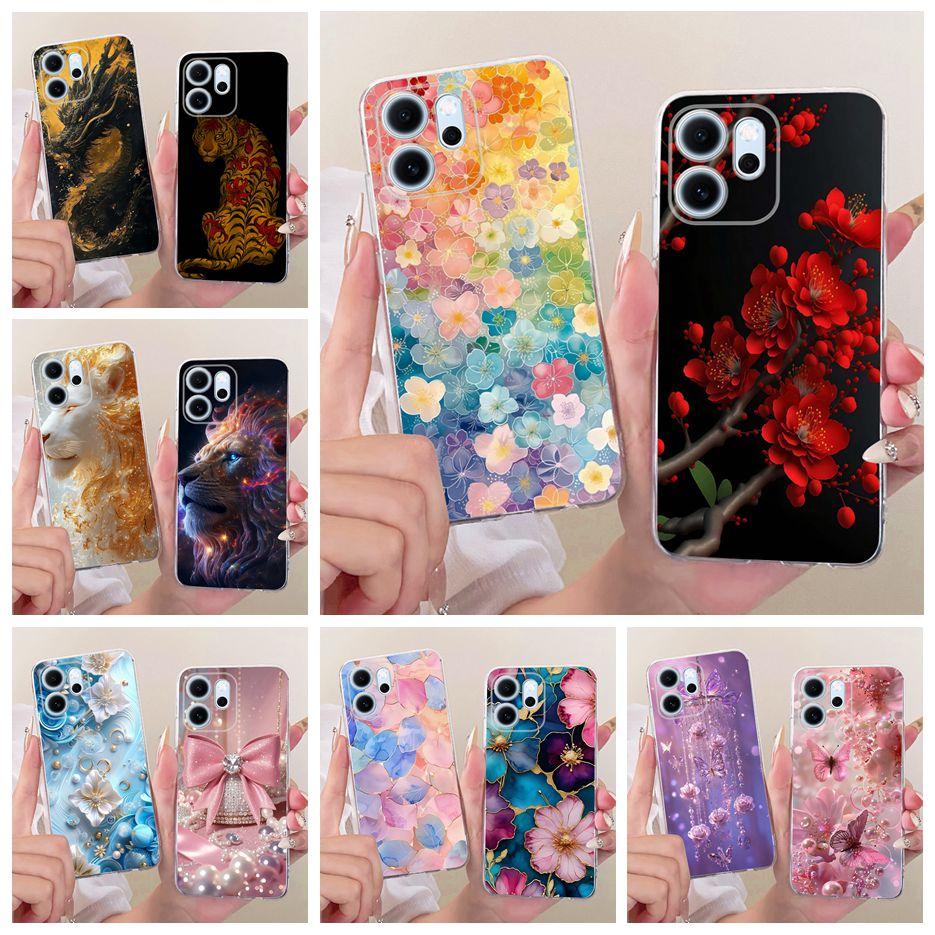 Чехол для Oppo Reno 14 Pro Чехол Reno14 F 5G с рисунком из разноцветных цветов Мягкий тонкий чехол для телефона Для Oppo Reno 14F Reno14 FS Pro Fundas
