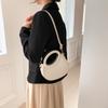Fashionable Mid-size Round Shoulder Bag For Women In Street Style With Stylish Stitching