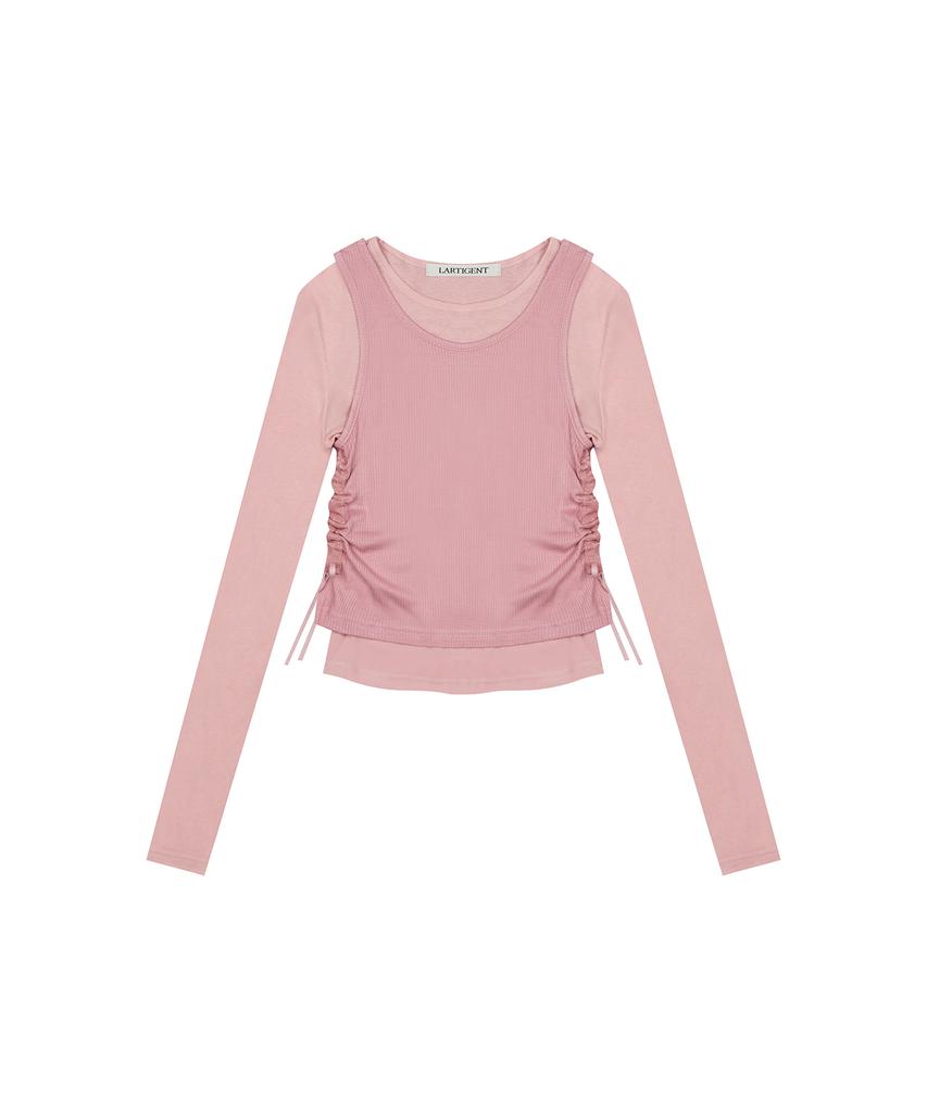 LARTIGENT L2 Layered T-Shirt(Pink)