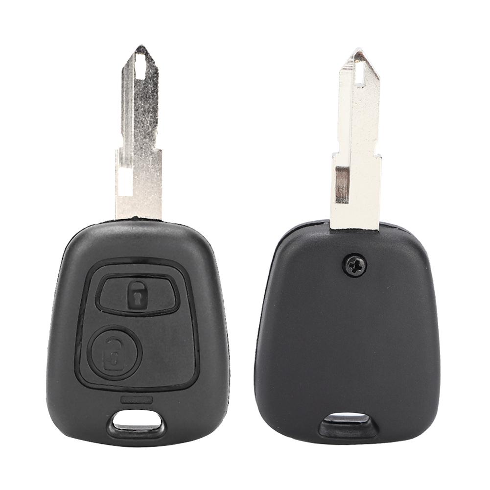 2 Buttons Key Shell Car Key Case Cover Replacement Accessory Fit for Peugeot 206 306 307