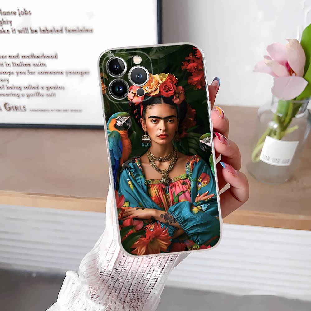 Модный Чехол для Телефона F-Frida K-KahlosS Для IPhone 17 16 15 14 13 12 11 Plus Pro Max Прозрачный Мягкий Чехол