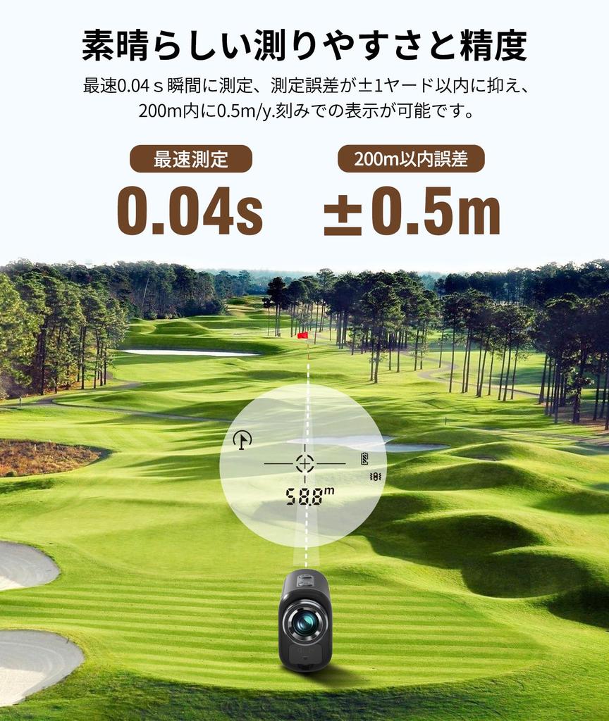 Лазерный дальномер SILLAID Golf Laser Distance Meter mini с самой высокой скоростью передачи данных 1093 ярда поставляется со специальным футляром VM1, 3-точечным расстоянием, измерением 0,04S, линзой, 6,5x