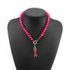 N11190 New Dopamine Color Beaded Necklace Fashion Leisure Holiday Wind Small Fish Pendant Clavicle Chain