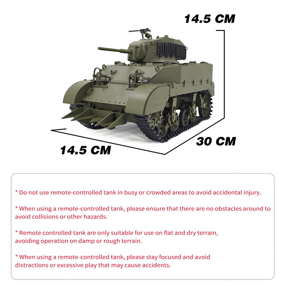 Remote Control Tank 1/16 Full-scale Remote Control Tank Toys Simulated Sound and Motion 360 Degree