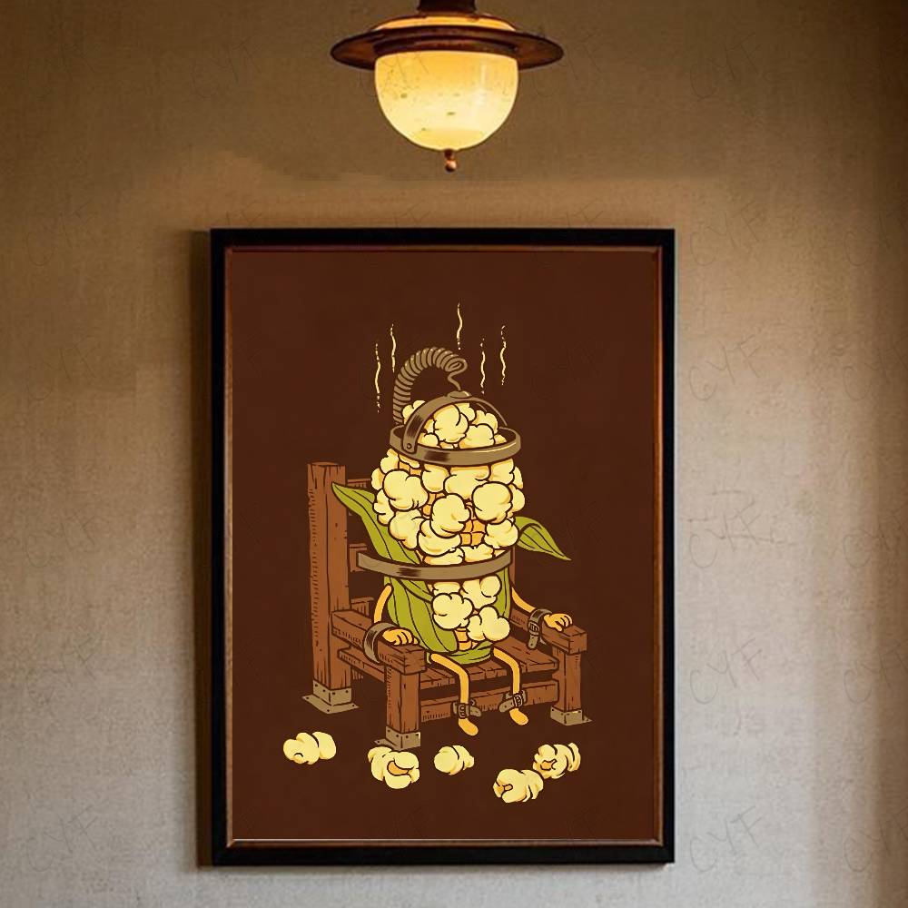 Funny Food Fancy Art Poster Home Living Bed Room Bar Hallway Sticky Wall Art Printing Waterproof Aesthetic Decor