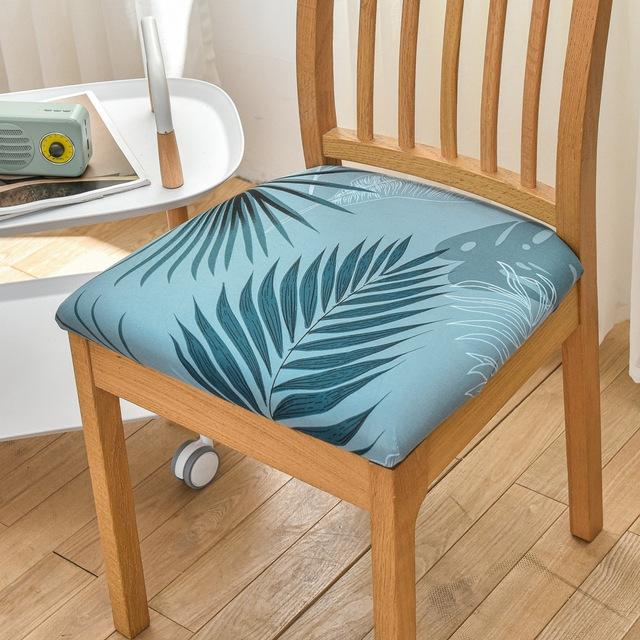 All Seasons Print Seat Cushion Cover For Dining Room Home Decor Spandex Stretch Chair Covers Removable Washable Chair Protector