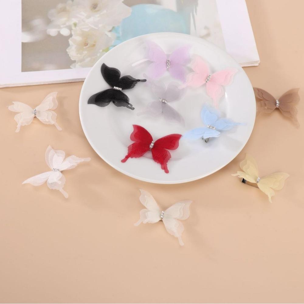 20 шт. 3D Шифоновая Бабочка Симуляция Сетка Бабочка Нашивка Для Повязки на Голову Украшение для Ногтей