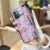 Lanyard Cute Phone Case For Nokia G11/G21 Cartoon Wrist Strap Shockproof Silicone Protective Kickstand Dirt-resistant