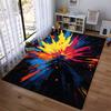 Abstract Colorful Burst Pattern Carpet, Modern Art Style Rug Design Suitable for use as an anti-slip for living room bedroom sofas
