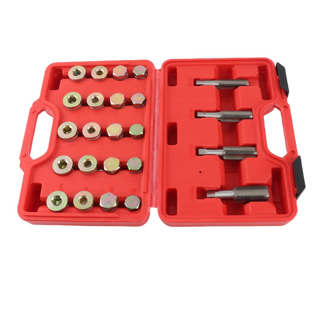 64PCS Oil Pan Thread Repair Kit Sump Drain Plug Tool Set M13 M15 M17 M20 Oil Pan Thread Repair Tool