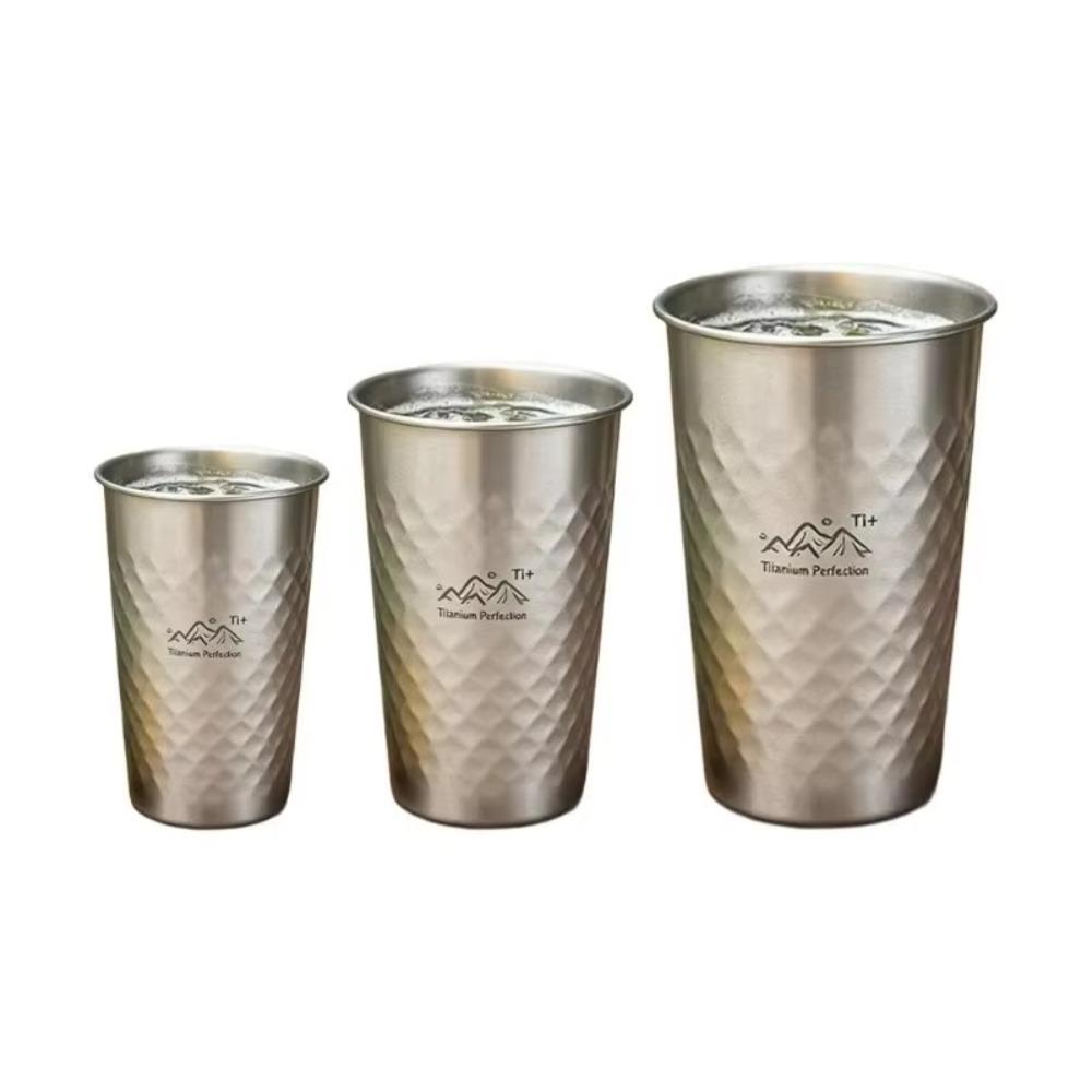 350/500/600ml Durable Titanium Beer Mug Pure Titanium Coffee Tea Cup Hiking Travelling
