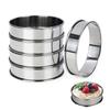 5 Pieces Muffin Tart Rings Double Rolled Tart Ring Stainless Steel Muffin Rings Metal Round Ring Mold for Food Making Bakeware