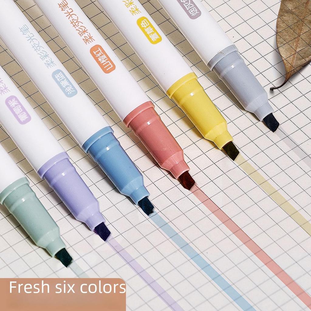 Creative 6-Color Fluorescent Marker Set for Students