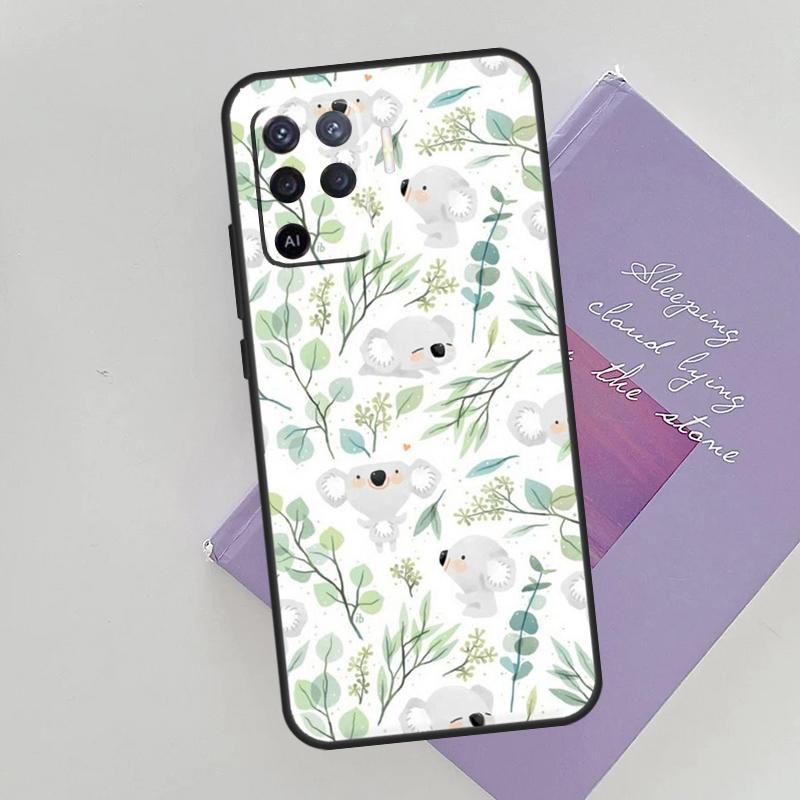 Милый Мультяшный Коала Чехол для Телефона Для Oppo A74 A53 A54 A94 A15 A16 A17 A52 A72 A76 A96 A57S A58 A78 A98 Задняя Крышка