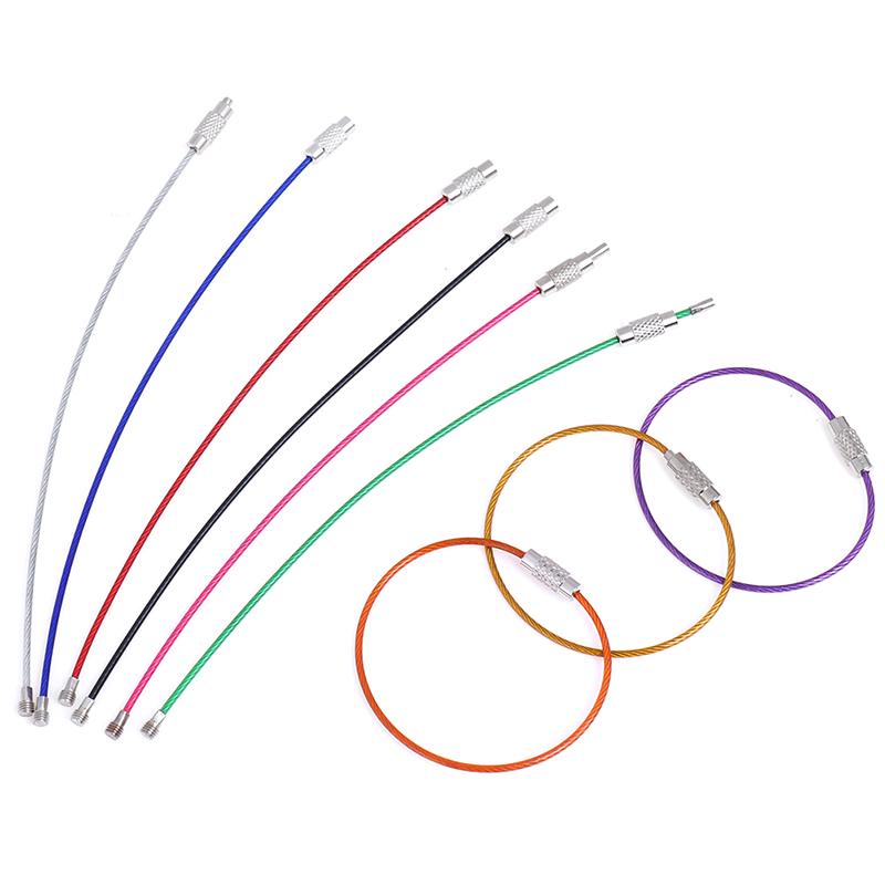 10 шт. 1,5*150 мм нержавеющая сталь круглая петля держатель брелок веревка наружные инструменты