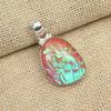Розовый тройной опаловый драгоценный камень 925 пробы Серебряный кулон Ювелирные изделия ручной работы
