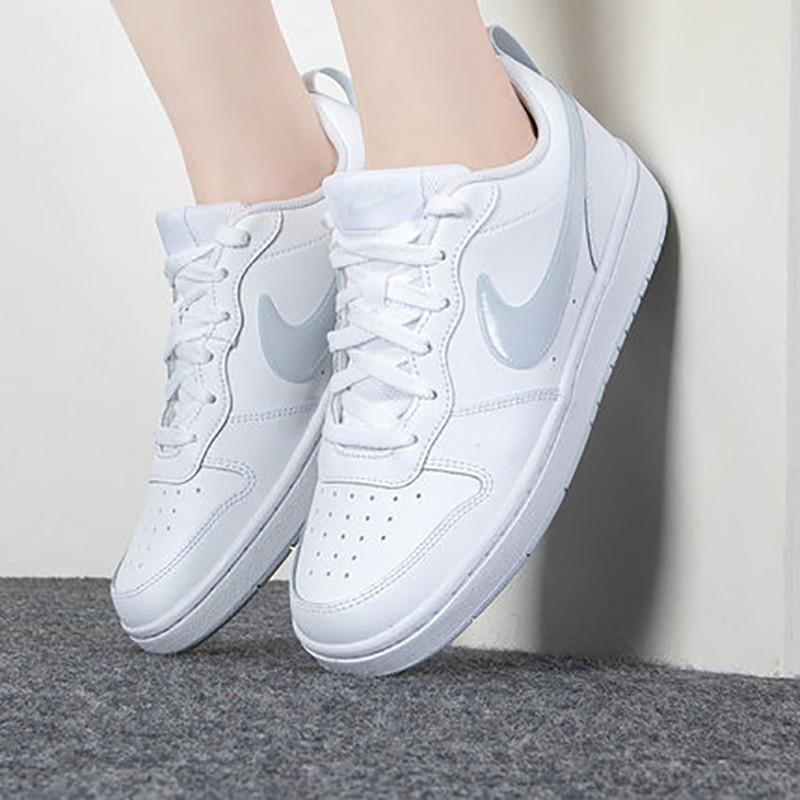 Nike Детские кроссовки Court Borough Low 2 GS Aura белого цвета BQ5448-118