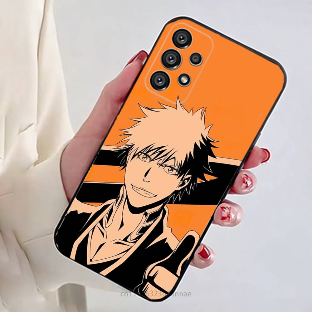 Kurosaki Ichigo B-Bleach Rukia Phone Case For Samsung Galaxy A13,21s,22,31,32,52,53,71,80,A91 Soft Black Shell