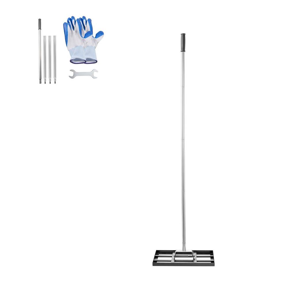 10x17in Lawn Leveling Rake 78 in Adjustable Handle for Yard Golf Court
