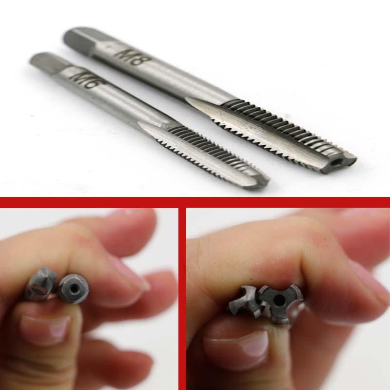 5PCS/Set M3 M4 M5 M6 M8 Machine Spiral Point Straight Fluted Screw Thread Metric Plug Hand Tap Drill