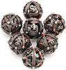 Zinc Alloy Hollow Polyhedral Colored Dice Set for D&D Dungeons & Dragons Role-Playing Board Game Right Angle