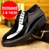 New Men Dress Shoes Elevator Shoes Genuine Leather Increase Business Lift Shoes Bright Upper For Man 8cm 10cm Heightening Shoes
