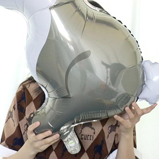 1 шт./3 шт., мультяшный воздушный шар, креативная форма, очаровательный внешний вид, яркий цвет, анти-взрыв, праздничный реквизит, пасхальный кролик, алюминиевая пленка, украшение в виде воздушного шара