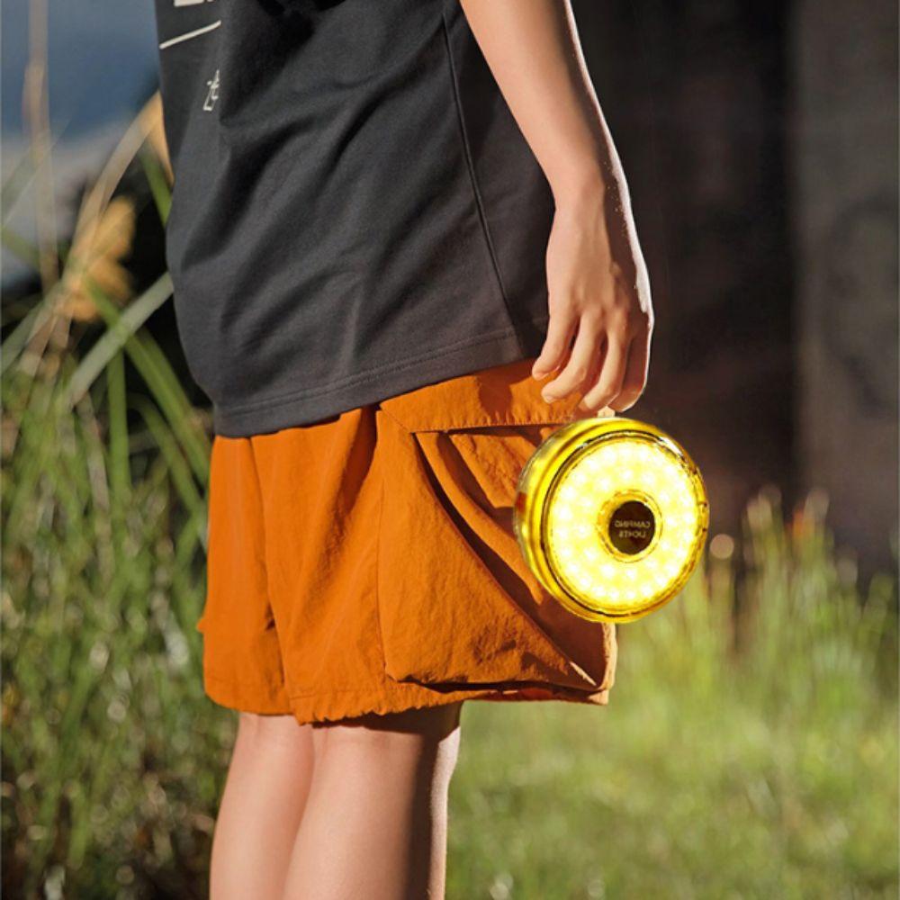 Plastic Texture Camping String Lights USB Rechargeable Retractable Camping Light  Yard Garden