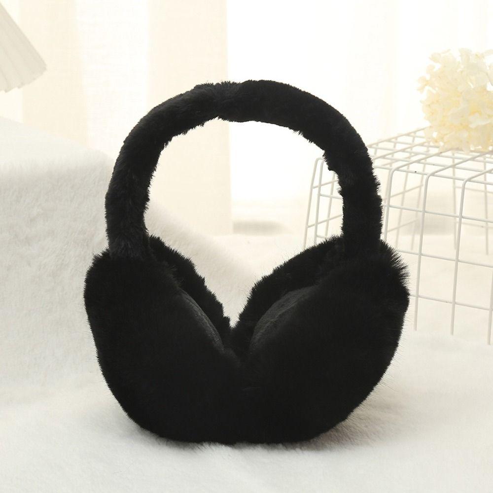 Cold Protection Ear Warmer Winter Warm Faux Fur Ear-Muffs Foldable Earflaps Soft Plush Earmuffs