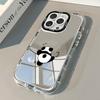 Милый озорной мультяшный панда Зеркальный чехол для телефона Для iPhone 17 Air 16 15 14 13 12 11 Pro X XS XR 7 8 Plus 13 16E Y2K Мягкий чехол