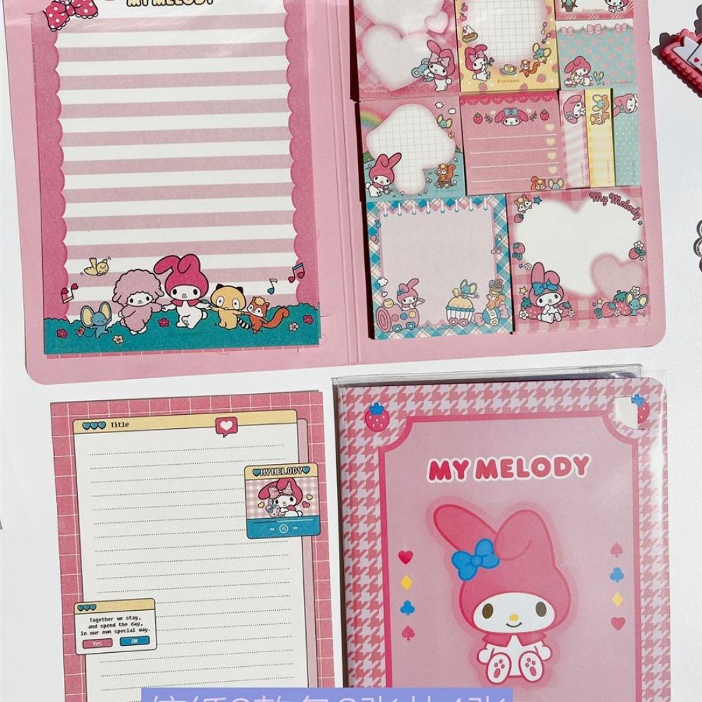 Hot Cute Sanrio & For Kuromi Cinnamoroll Sticky Notepad, Adorable Oblong Paper Notepad For Office Stationery