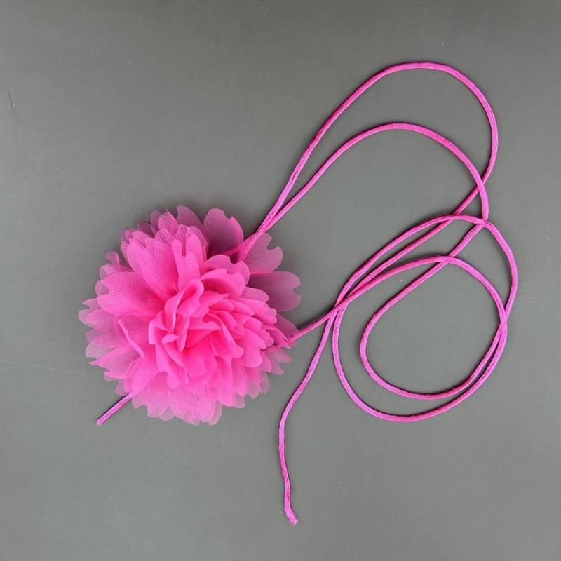 Stylish Rose Blossom Necklace Simulation Flower Neckchain Women Girls Collarbone Chain Eye Catching Choker Accessory