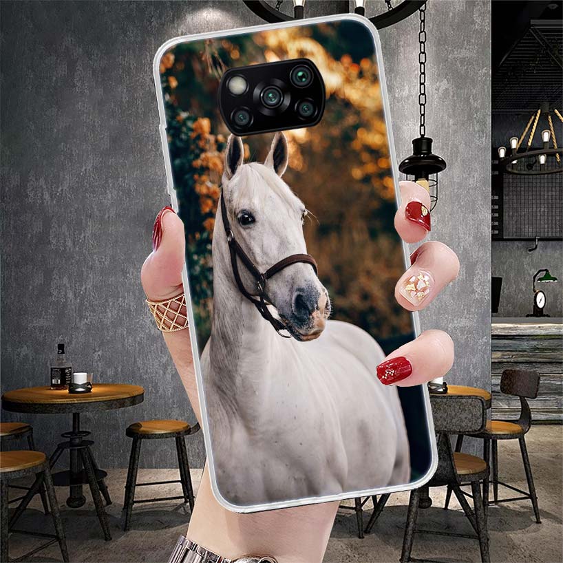 Чехол для телефона Xiaomi Redmi 15C 15 13C 13 Poco X5 X6 X7 F7 Ultra M7 12C 12 10 10C 9C 9A 9T 9 F с изображением скачущей лошади, Большая Красота, Мягкий