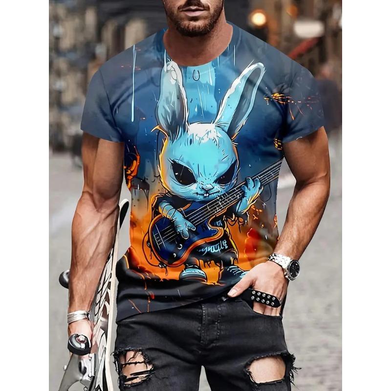 Pop Rock Skull Punk's Not Dead Pattern T Shirts For Men 3D Print Summer Hip Hop Trend Short Sleeve T-shirt Oversized O-neck Tops