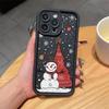 Рождественский чехол для телефона со снеговиком для iPhone 12-16 Pro Max, Милый праздничный дизайн