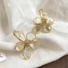 Crystal Flower Earrings Fashion Temperament Internet Celebrity Earrings Female Personality Stud Earrings