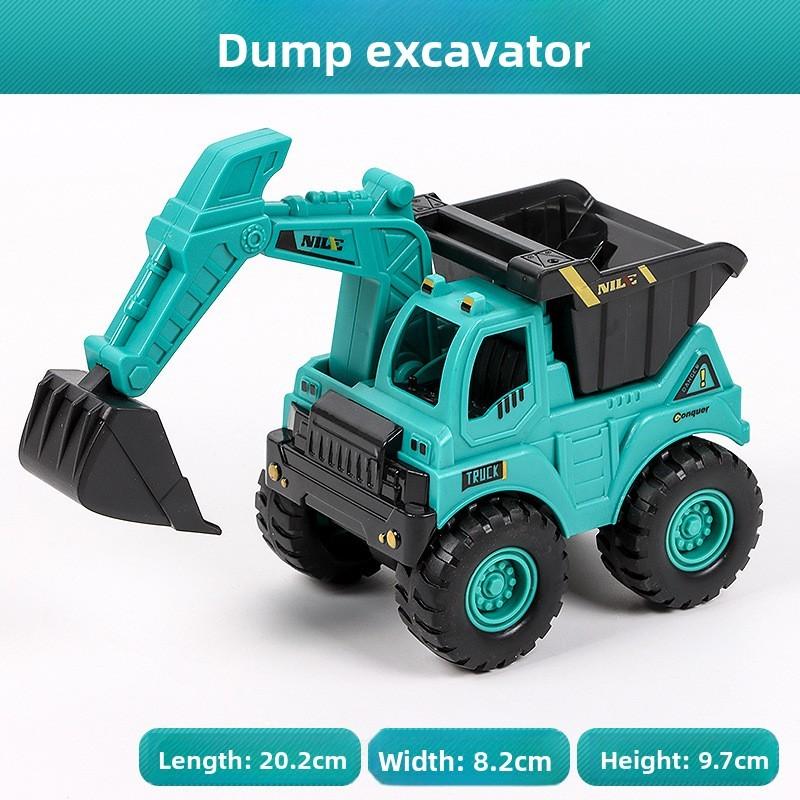 Excavator Inertia Large Dump Truck Set Toys Interactives Parts Plays Skills