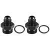 ACROPIX Fuel Rail Adapter Connector Fitting with O-Ring Universal AN8 To AN6 Black 4pcs