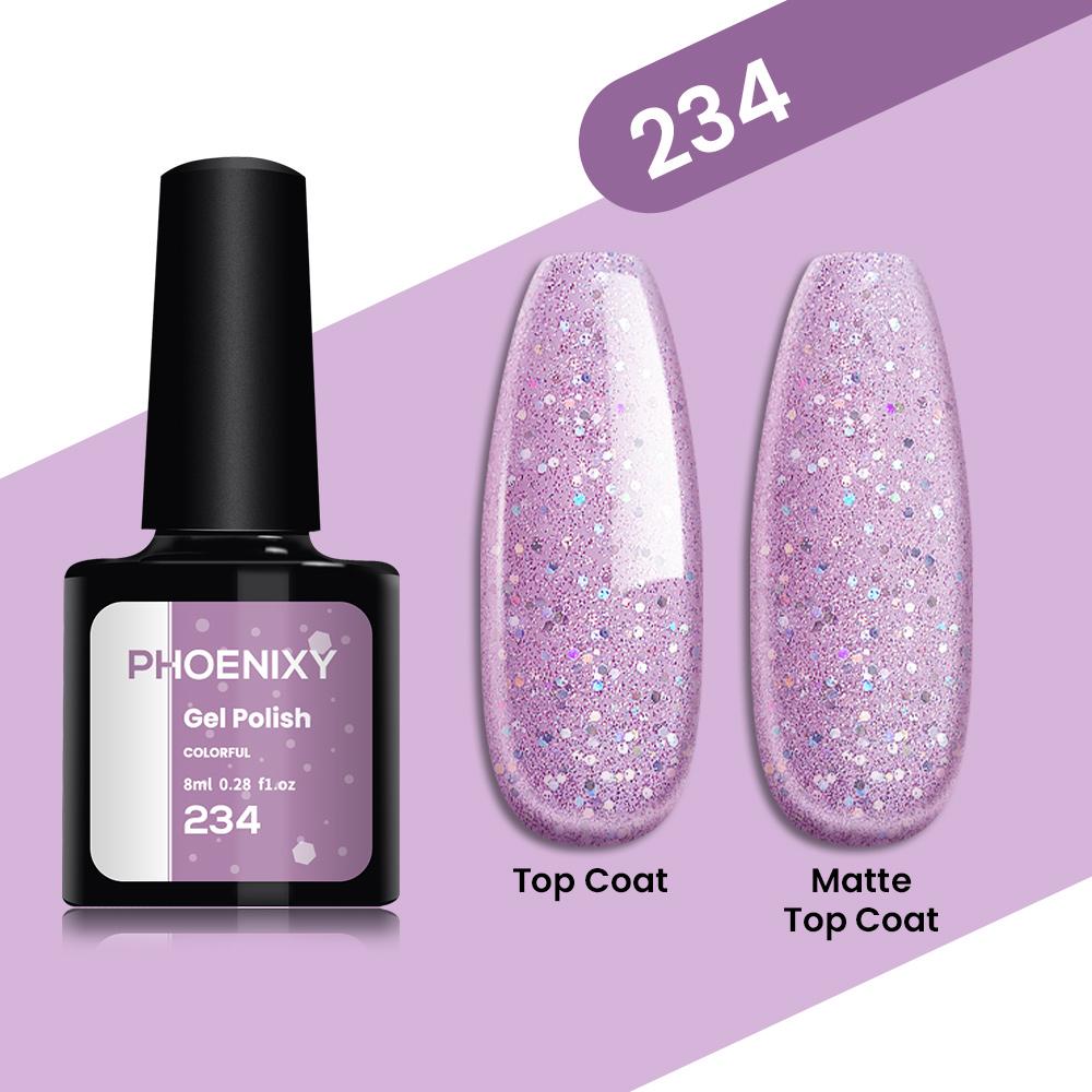 Гель-лак для ногтей PHOENIXY, 8 мл, 10 цветов, блестящий лак для гибридного маникюра, замачиваемый в салоне, домашний дизайн «сделай сам»